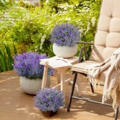 9 Steli Finta Lavanda Viola Pianta Finta Fiori Viola Per La Reception Domestica, L'ufficio, L'arredamento Del Patio O L'arredamento Di Nozze Fai-da-te -Vendite ATMOSPHERA 71379687 4