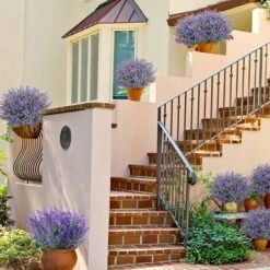 9 Steli Finta Lavanda Viola Pianta Finta Fiori Viola Per La Reception Domestica, L'ufficio, L'arredamento Del Patio O L'arredamento Di Nozze Fai-da-te -Vendite ATMOSPHERA 71379687 5