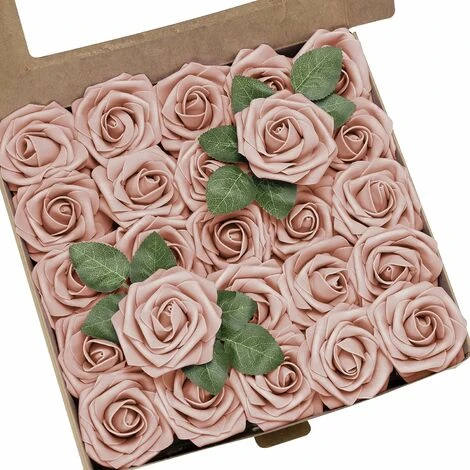 READCLY-Fiori Artificiali, 25 Rose Artificiali Realistiche Per Bouquet Da Sposa, Decorazioni Per La Casa 1 READCLY-Fiori Artificiali, 25 Rose Artificiali Realistiche Per Bouquet Da Sposa, Decorazioni Per La Casa