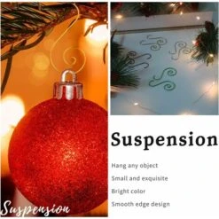 READCLY-Gancio Per Ornamenti Di Natale, Gancio Per Albero Di Natale, Gancio In Metallo A Forma Di S, Ganci A Forma Di S, 5 2,5 CM, 80 Ganci (oro, Rosso, Verde, Argento, 20 Per Colore) -Vendite ATMOSPHERA 72196975 4