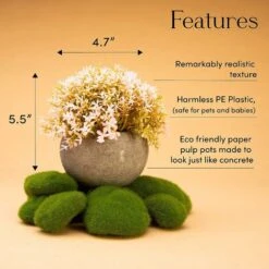 Piante Finte, Set Di Piante Finte Per Interni, 3 Mini Piante Multicolori Realistiche In Vaso, Piantine Finte Decorative In Confezione Regalo E Mobili -Vendite ATMOSPHERA 74098089 3