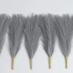 Erba Della Pampas Artificiale Decorative: 6 Pezzi 45cm Erba Di Pampa Finta Piccolo Essiccata Fiori Boho Grigio Piume, Naturale Secchi Per Decorazioni Natale Casa Nozze Interno -Vendite ATMOSPHERA 74543657 3