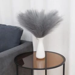 Erba Della Pampas Artificiale Decorative: 6 Pezzi 45cm Erba Di Pampa Finta Piccolo Essiccata Fiori Boho Grigio Piume, Naturale Secchi Per Decorazioni Natale Casa Nozze Interno -Vendite ATMOSPHERA 74543657 4
