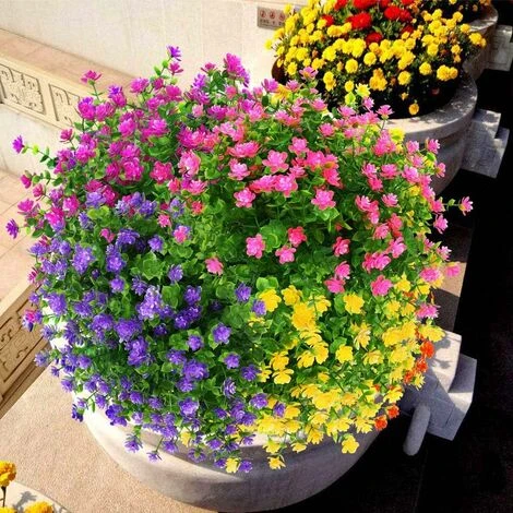 Fiori Artificiali, Resistenti Ai Raggi UV, Piante Di Bosso, Cespugli, 8 Pezzi, Plastica Artificiale, Verde Per Interni E Fuori, Traboccante A Casa, Ufficio, Matrimonio, Fattoria, Decorazione (rosa) 2 Fiori Artificiali, Resistenti Ai Raggi UV, Piante Di Bosso, Cespugli, 8 Pezzi, Plastica Artificiale, Verde Per Interni E Fuori, Traboccante A Casa, Ufficio, Matrimonio, Fattoria, Decorazione (rosa) - immagine 2