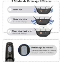 Doppio Collare Da Addestramento Per Cani Ricaricabile, Telecomando Da 1000 M, Blocco Pulsanti E Impermeabile IP67, Collare Elettrico Con Modalità Vibrazione, Shock E Suono - 2 Pezzi (grigio) 8 Doppio Collare Da Addestramento Per Cani Ricaricabile, Telecomando Da 1000 M, Blocco Pulsanti E Impermeabile IP67, Collare Elettrico Con Modalità Vibrazione, Shock E Suono - 2 Pezzi (grigio) -Vendite ATMOSPHERA 78584586 4