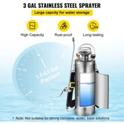 VEVOR Spruzzatore 10L In Acciaio Inossidabile, Spruzzatore Manuale A Pompa In Acciaio, 3 Gallon Con Spruzzatore Per Giardinaggio, Irroratrice Manuale, Domestico E Pulizia Del Terreno -Vendite ATMOSPHERA 82818647 4