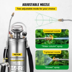 VEVOR Spruzzatore 10L In Acciaio Inossidabile, Spruzzatore Manuale A Pompa In Acciaio, 3 Gallon Con Spruzzatore Per Giardinaggio, Irroratrice Manuale, Domestico E Pulizia Del Terreno -Vendite ATMOSPHERA 82818647 5