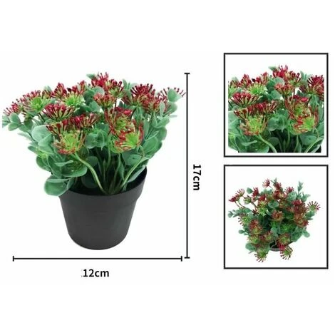 Simulazione Di Piante Acquatiche In Vaso Di Eucalipto Foglie Di Eucalipto Dipinte In Vaso E Piante Verdi (rosa Rossa) 2 Simulazione Di Piante Acquatiche In Vaso Di Eucalipto Foglie Di Eucalipto Dipinte In Vaso E Piante Verdi (rosa Rossa) - immagine 2