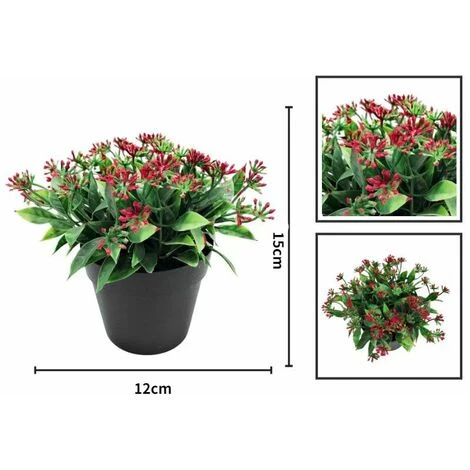 Pianta Artificiale Fiore Artificiale Foglia Piccola Legno Di Sandalo Colore Rosso Simulazione Bonsai Pianta Pianta Alghe Fiore Decorazione Della Casa Simulazione Bonsai (rosso) 2 Pianta Artificiale Fiore Artificiale Foglia Piccola Legno Di Sandalo Colore Rosso Simulazione Bonsai Pianta Pianta Alghe Fiore Decorazione Della Casa Simulazione Bonsai (rosso) - immagine 2