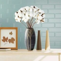 Ramo Di Cotone Stelo Naturale Fattoria Fiori Secchi Rami Di Cotone Pianta Di Cotone Fiori Secchi Artificiali (20 Pezzi). -Vendite ATMOSPHERA 85912303 5