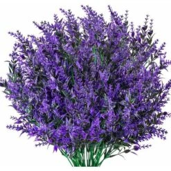 Fiori Di Lavanda Artificiali, Decorazioni Per Bouquet Di Fiori Artificiali, Piante Artificiali Finte Per La Decorazione Del Giardino Di Nozze All'aperto Per Interni - 6 Pezzi/viola
