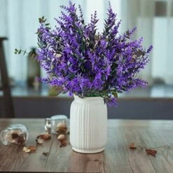 Fiori Di Lavanda Artificiali, Decorazioni Per Bouquet Di Fiori Artificiali, Piante Artificiali Finte Per La Decorazione Del Giardino Di Nozze All'aperto Per Interni - 6 Pezzi/viola -Vendite ATMOSPHERA 85913474 4