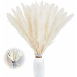 Set Di 15 Erba Di Pampas Essiccata, Decorazione Per Vaso Di Fiori Secchi Artificiali Da 43 Cm, Decorazione Di Erba Di Pampas E Fiori Secchi, Erba Di Pampas Naturale, Erba Di Pampas Essiccata, Canne Es