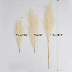 Erba Della Pampas Artificiale Decorative, 3 Set 110cm Erba Di Pampa Finta Grandi Alte Essiccata Fiori Boho Beige Piume, Naturale Secchi Per Decorazioni Natale Casa Nozze Interno -Vendite ATMOSPHERA 87105749 4