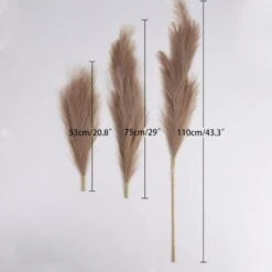 Erba Della Pampas Artificiale Decorative: 3 Set 110cm Erba Di Pampa Finta Grandi Alte Essiccata Fiori Boho Tortora Colore Piume, Naturale Secchi Per Decorazioni Natale Casa Nozze Interno -Vendite ATMOSPHERA 87105761 5