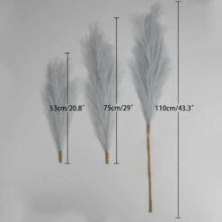 3 Pezzi Erba Della Pampas Secca Decorative, 110 Cm Pampas Decorative Alte Piume Decorative Per Vaso, Boho Grigio Colore, Per Decorazioni Natale Interno Casa Nozze -Vendite ATMOSPHERA 87220617 5