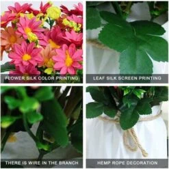 HIASDFLS Piante Finte Da Esterno, Vaso Di Fiori Finto, 1 Pezzo Di Fiori Artificiali Con Vaso, Con Vasi Di Fiori In Plastica, Realistici, Per Soggiorno (10,5 X 17 Cm, Rosa) 7 HIASDFLS Piante Finte Da Esterno, Vaso Di Fiori Finto, 1 Pezzo Di Fiori Artificiali Con Vaso, Con Vasi Di Fiori In Plastica, Realistici, Per Soggiorno (10,5 X 17 Cm, Rosa) -Vendite ATMOSPHERA 88132349 3