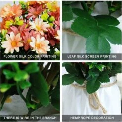 HIASDFLS Piante Finte Da Esterno, Vaso Di Fiori Finto, 1 Pezzo Di Fiori Artificiali Con Vaso, Con Vasi Di Fiori In Plastica, Realistici, Per Soggiorno, Camera Da Letto, Matrimonio (10,5 X 17 Cm, Giall -Vendite ATMOSPHERA 88132465 3