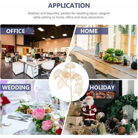 2pcs Foglie Artificiali Steli Ginkgo Finto Foglie Cave Raccoglie Piante In Plastica Rami Mazzi Composizione Floreale Per Vaso Da Matrimonio Decorazioni Per Ufficio E Casa Arancione 3 2pcs Foglie Artificiali Steli Ginkgo Finto Foglie Cave Raccoglie Piante In Plastica Rami Mazzi Composizione Floreale Per Vaso Da Matrimonio Decorazioni Per Ufficio E Casa Arancione - immagine 3