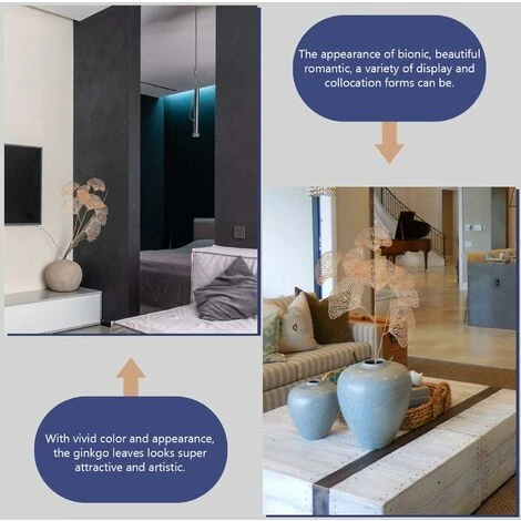 2pcs Foglie Artificiali Steli Ginkgo Finto Foglie Cave Raccoglie Piante In Plastica Rami Mazzi Composizione Floreale Per Vaso Da Matrimonio Decorazioni Per Ufficio E Casa Arancione 4 2pcs Foglie Artificiali Steli Ginkgo Finto Foglie Cave Raccoglie Piante In Plastica Rami Mazzi Composizione Floreale Per Vaso Da Matrimonio Decorazioni Per Ufficio E Casa Arancione - immagine 4