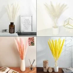 30pcs Pampas Grass 45cm Fiori Di Pampas Naturali Bouquet Di Fiori Secchi Per Vasi Bianco Boho Decor Camera Da Letto Casa Soggiorno Centrotavola Fotografia Di Matrimonio Centrotavola -Vendite ATMOSPHERA 91731676 4