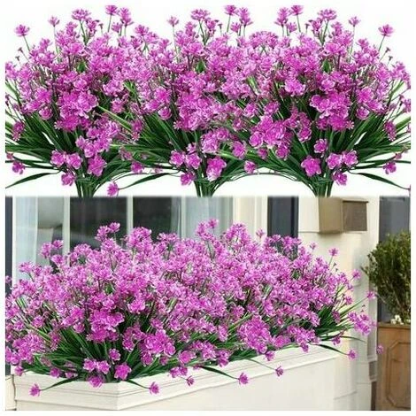 8 Fasci Di Fiori Finti Artificiali All'aperto Arbusti Piante Resistenti Ai Raggi UV Piante Di Plastica Piante Da Appendere All'aperto Per Interni Giardino Portico Fioriera Maria's House 1 8 Fasci Di Fiori Finti Artificiali All'aperto Arbusti Piante Resistenti Ai Raggi UV Piante Di Plastica Piante Da Appendere All'aperto Per Interni Giardino Portico Fioriera Maria's House