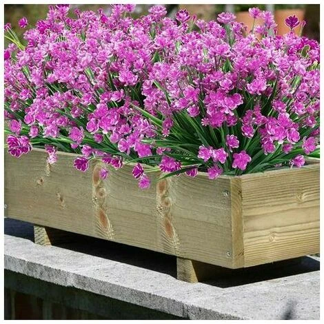 8 Fasci Di Fiori Finti Artificiali All'aperto Arbusti Piante Resistenti Ai Raggi UV Piante Di Plastica Piante Da Appendere All'aperto Per Interni Giardino Portico Fioriera Maria's House 2 8 Fasci Di Fiori Finti Artificiali All'aperto Arbusti Piante Resistenti Ai Raggi UV Piante Di Plastica Piante Da Appendere All'aperto Per Interni Giardino Portico Fioriera Maria's House - immagine 2