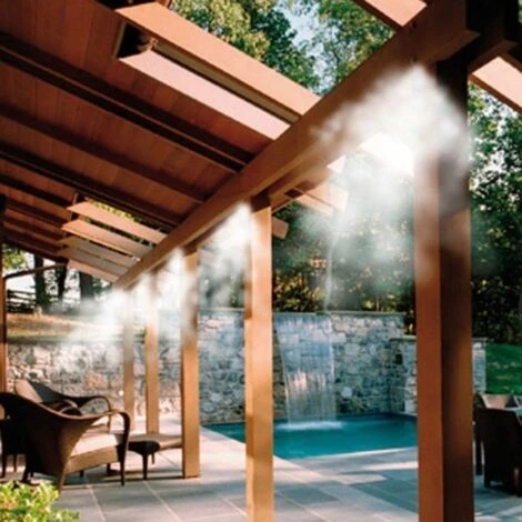 Trade Shop - Kit Nebulizzatore Ad Acqua Nebulizzazione Gazebo Ombrellone Giardino 10 Metri 3 Trade Shop - Kit Nebulizzatore Ad Acqua Nebulizzazione Gazebo Ombrellone Giardino 10 Metri - immagine 3