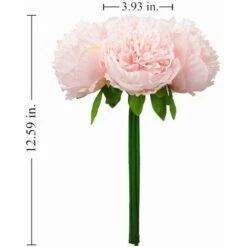 Mazzi Di Fiori Di Peonia Artificiale, 10 Pezzi Di Fiori Finti Di Peonia Di Seta Per Centrotavola Di Decorazioni Per Davanzali Di Hotel, Casa, Ufficio, Matrimoni (rosa Chiaro) -Vendite ATMOSPHERA 95222518 5