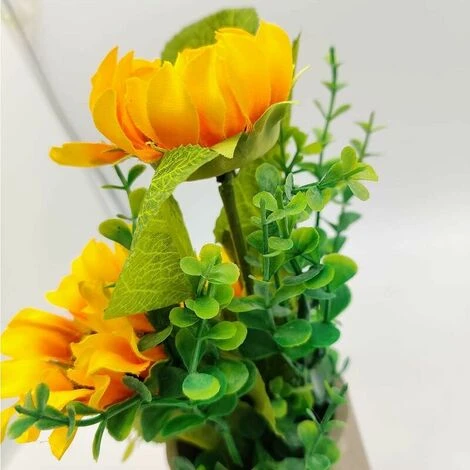 GTA 2 Pezzi Girasoli Artificiali In Vaso, Fiori Finti In Vaso Centrotavola Di Fiori Artificiali Pianta Artificiale Per La Decorazione Della Festa Nuziale 3 GTA 2 Pezzi Girasoli Artificiali In Vaso, Fiori Finti In Vaso Centrotavola Di Fiori Artificiali Pianta Artificiale Per La Decorazione Della Festa Nuziale - immagine 3