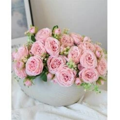 2 Pezzi Rosa Peonia Finta Fiori Di Seta Bouquet Centrotavola Di Fiori Peonia Composizione Floreale Per Matrimonio Fiori Artificiali Per La Decorazione Festa In Ufficio Decorazione Della Casa (arrosto) -Vendite ATMOSPHERA 95769804 4