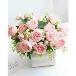 2 Pezzi Rosa Peonia Finta Fiori Di Seta Bouquet Centrotavola Di Fiori Peonia Composizione Floreale Per Matrimonio Fiori Artificiali Per La Decorazione Festa In Ufficio Decorazione Della Casa (arrosto) -Vendite ATMOSPHERA 95769804 5