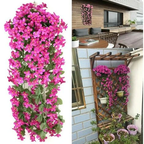 2x Piante Artificiali Edera Rampicante Piante Rampicanti Foglia Artificiale Rampicante Decorazione Floreale Viola, Viola 1 2x Piante Artificiali Edera Rampicante Piante Rampicanti Foglia Artificiale Rampicante Decorazione Floreale Viola, Viola