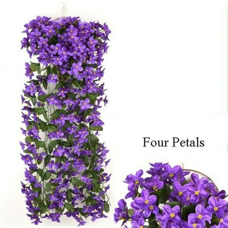 2x Piante Artificiali Edera Rampicante Piante Rampicanti Foglia Artificiale Vite Decorazione Floreale Viola, Viola Scuro 1 2x Piante Artificiali Edera Rampicante Piante Rampicanti Foglia Artificiale Vite Decorazione Floreale Viola, Viola Scuro