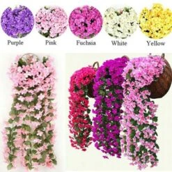 2x Piante Artificiali Edera Rampicante Piante Rampicanti Foglia Artificiale Rampicante Decorazione Floreale Viola, Rosso -Vendite ATMOSPHERA 95930956 4