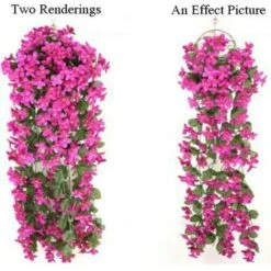 2x Piante Artificiali Edera Rampicante Piante Rampicanti Foglia Artificiale Rampicante Decorazione Floreale Viola, Rosso -Vendite ATMOSPHERA 95930956 5