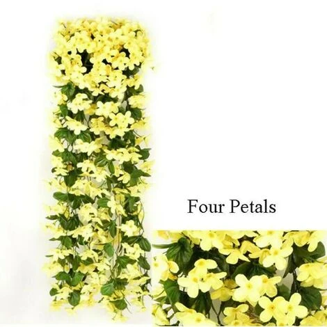 2x Piante Artificiali Edera Rampicante Piante Rampicanti Foglia Artificiale Rampicante Decorazione Floreale Viola, Giallo 1 2x Piante Artificiali Edera Rampicante Piante Rampicanti Foglia Artificiale Rampicante Decorazione Floreale Viola, Giallo
