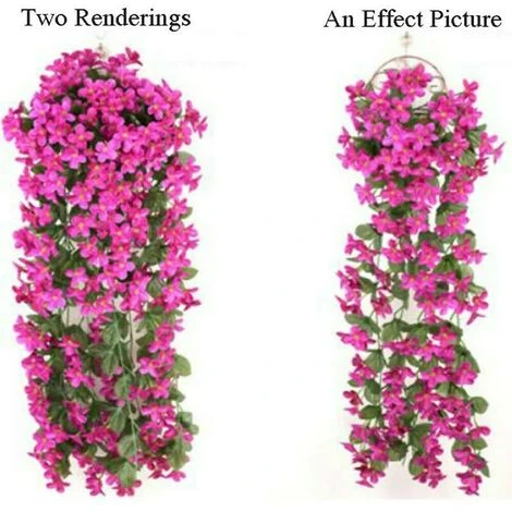 2x Piante Artificiali Edera Rampicante Piante Rampicanti Foglia Artificiale Rampicante Decorazione Floreale Viola, Giallo 5 2x Piante Artificiali Edera Rampicante Piante Rampicanti Foglia Artificiale Rampicante Decorazione Floreale Viola, Giallo - immagine 5