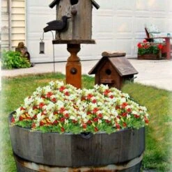 LITZEE Fiori Artificiali 4 Mazzo Di Bouquet Di Fiori Artificiali 28 Teste, Simpatico Fiore Margherita Finto Per Uso Esterno Matrimonio Casa Giardino Decor (Rosso) -Vendite ATMOSPHERA 96298245 4