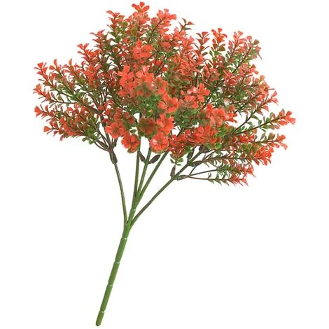 Pezzo Di Ramo Di Una Pianta Artificiale Di Colore Rosso 4 Pezzo Di Ramo Di Una Pianta Artificiale Di Colore Rosso - immagine 4
