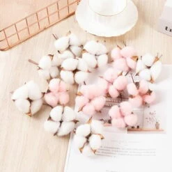 Fiore Di Cotone Naturale Testa Di Fiore Secco Decorazione Di Cotone Bianco Con Gambo Corto Per Inverno Natale Ghirlanda Di Nozze Artigianato Fai Da Te Regalo Per Casa Stile Fattoria 6,5 Cm 50 Pezzi -Vendite ATMOSPHERA 98117443 5