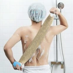 Scrubber Per La Schiena In Canapa, Striscia Per La Schiena Esfoliante 100% Naturale Con Guanto, Scrubber Per La Schiena Esfoliante In Luffa -Vendite ATMOSPHERA 98132501 3