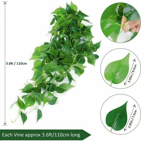2 Pezzi Pianta Artificiale Pothos Appeso Piante Finte Artificiali Decorazione Pothos Finto Edera Foglia Verde Realistica Per Decorazioni Camera Da Letto Giardino Domestico 3 2 Pezzi Pianta Artificiale Pothos Appeso Piante Finte Artificiali Decorazione Pothos Finto Edera Foglia Verde Realistica Per Decorazioni Camera Da Letto Giardino Domestico - immagine 3